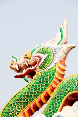 Chinese style decoration with stucco ,WatSamarn,Chachaengsao,Thailandの写真素材