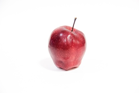 Red apple on a white backgroundの写真素材
