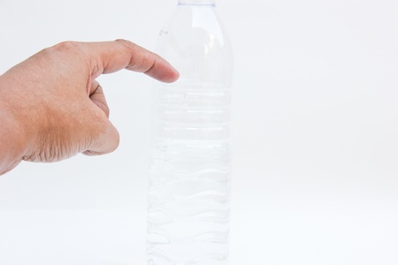 Hands on a white backgroundの写真素材