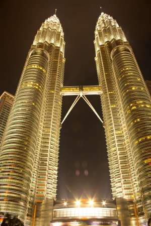 KUALA LUMPUR - DEC-31  View of The Petronas Twin Towers on DEC, 2012 in Kuala Lumpur, Malaysia  It is famous landmark of Malaysia  Petronas are the tallest twin buildings in the world  451 9 m  のeditorial素材