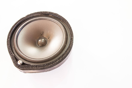 Loudspeaker on white backgroundの写真素材