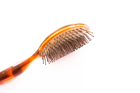 hair comb isolated on white backgroundの写真素材