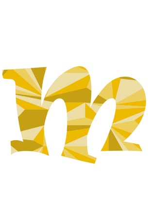 M Letter logo Abstract Polygonal designのイラスト素材