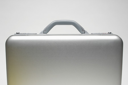 Silver briefcaseの写真素材