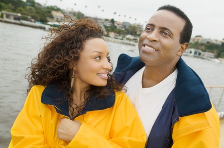 Couple on Boatの写真素材