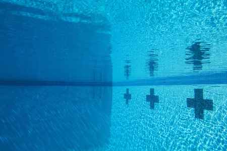 Swimming pool, underwaterの写真素材