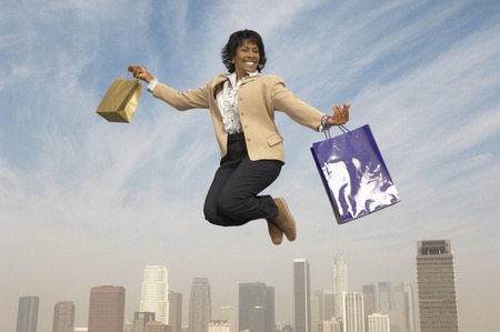 Woman with Shopping Bags