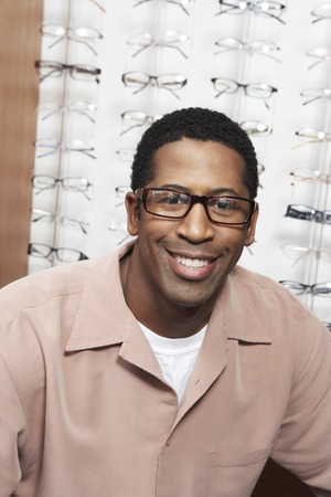 Trying on New Glasses