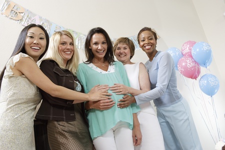 Women at a Baby Showerの写真素材