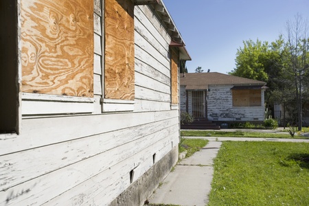 Abandoned Houses With Boarded Up Windows