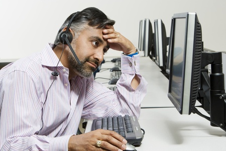 Frustrated Customer Service Representativeの写真素材