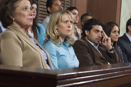 Jurors during trialの写真素材