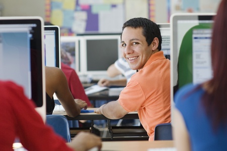High School Student in Class