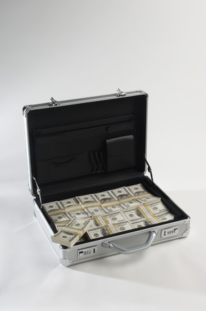 Briefcase Full of Moneyの写真素材