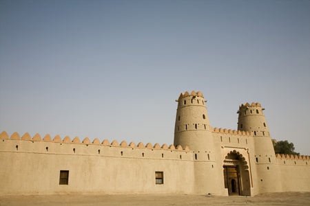 Al Ain UAE Front entrance of Al Jahli Fort in Al Ainの写真素材