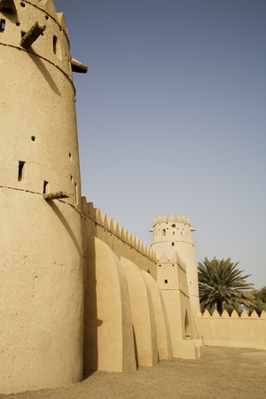 Al Ain UAE Architectural detail of Al Jahli Fort in Al Ain