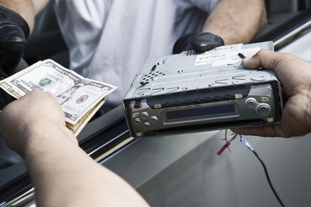 Exchange of car radio for cah