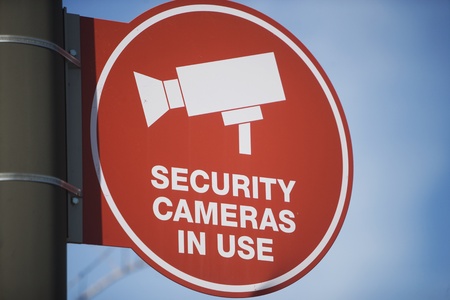 Security camera signの写真素材
