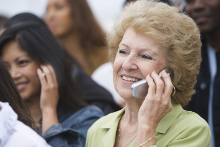 Women using mobile phonesの写真素材