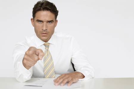 Businessman Pointing Fingerの写真素材