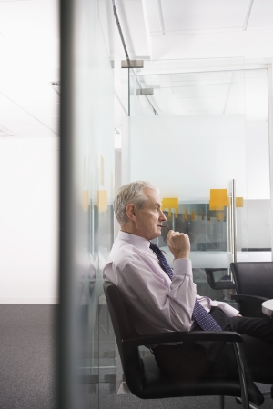 Pensive Senior Businessmanの写真素材