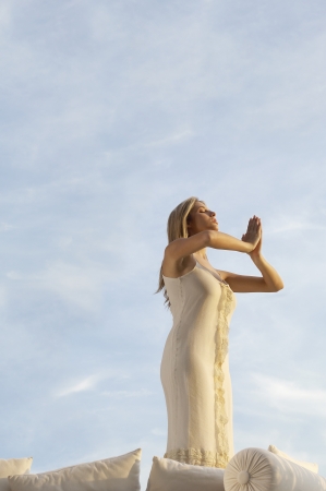 Woman Meditatingの写真素材
