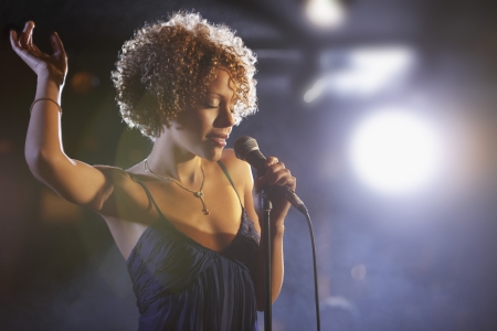 Woman Singingの写真素材