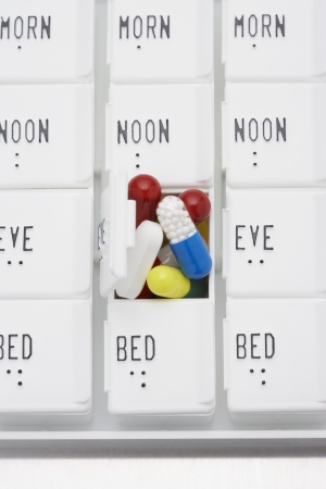 Pills in open containerの写真素材