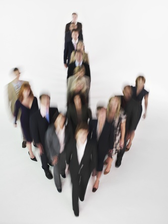 Group of Businesspeople Making Arrowの写真素材