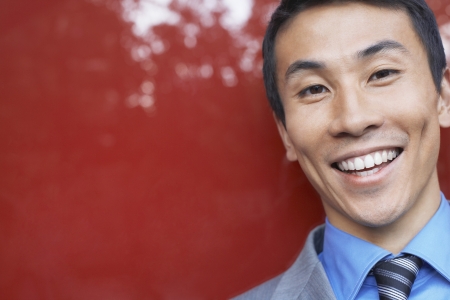 Smiling Young Businessman close-upの写真素材
