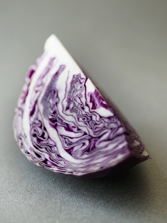 Slice of Red Cabbageの写真素材