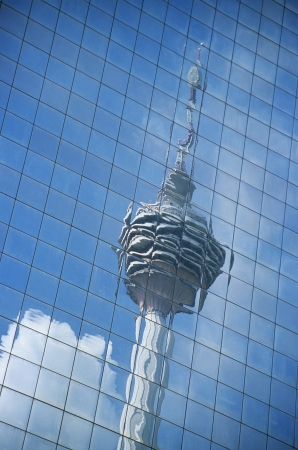 Reflection of Kuala Lumpur Towerの写真素材