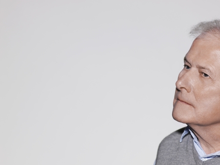 Middle-aged man close-up (cropped)の写真素材