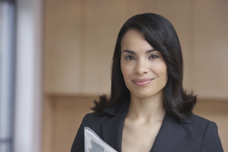 Female estate agent smiling portraitの写真素材