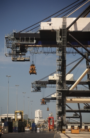Cranes on container dock