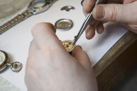 Watch Repairman at Workの写真素材