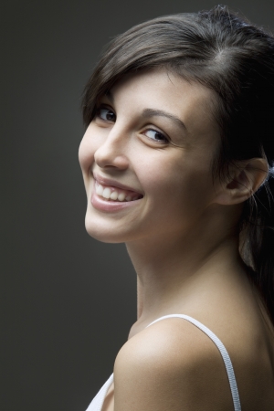 Studio portrait of young womanの写真素材