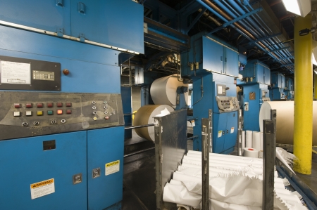 Newspaper factory interior