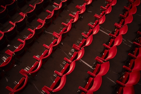 Empty theatre stalls high angle viewの写真素材