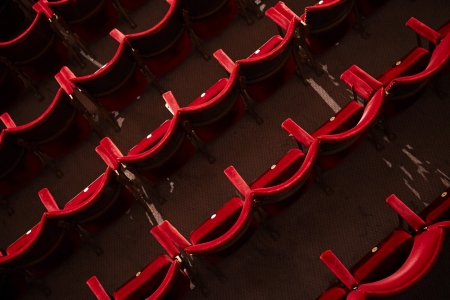 Empty theatre stalls high angle viewの写真素材