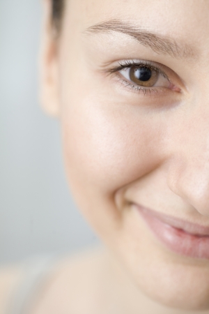 Half of a young womans faceの写真素材