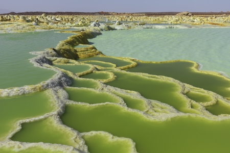 Dallol Volcano  Danakil depression  Ethiopiaの写真素材