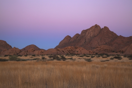 Spitzkoppe Range  Earths shadow  Namibiaの写真素材