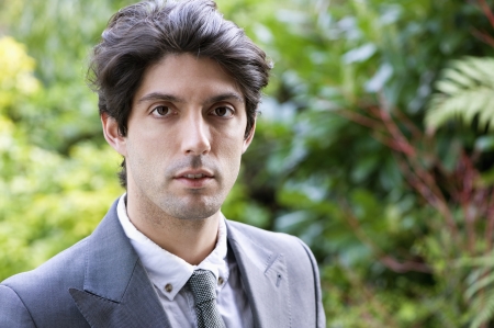 Portrait of serious businessmanの写真素材