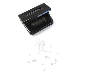 Punch machine on white backgroundの写真素材