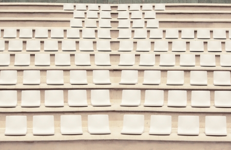 Seats in outdoor auditorium.の写真素材