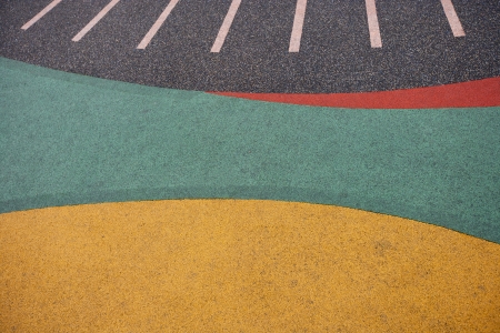 Close up of playground rubber floorの写真素材