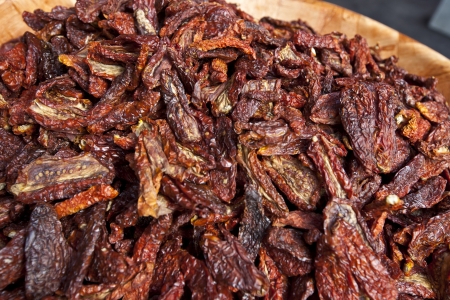 Close-up of dried red chilli pepperの写真素材