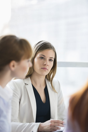 Beautiful businesswoman in meeting at officeの写真素材