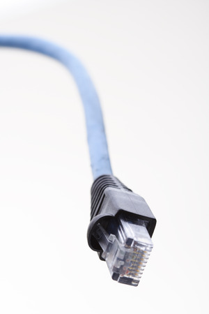 Network cable on white background